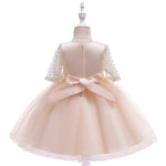 Load image into Gallery viewer, Bead Pufff Party Dress For Kids Girl
