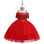 Load image into Gallery viewer, Puff Sequin Strappy Girl Dress Shop Online
