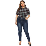 Load image into Gallery viewer, Curve Plus Plaid Top Shirts
