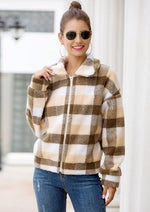 Load image into Gallery viewer, Check Flannel Jackets for Ladies
