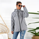 Load image into Gallery viewer, Plus Curve Water-Proof Hooded Jacket Outerwear

