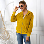 Load image into Gallery viewer, Plus Curve Hoodie Zipper front Sweatshirts Coats Outerwear
