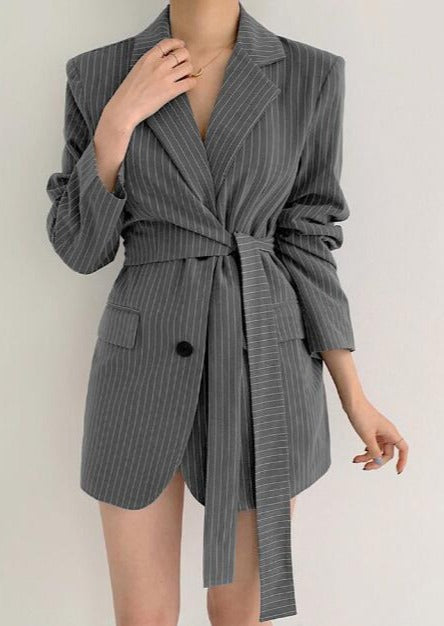 Waist Belted Blazer Suits Outerwear From Fashion Riva