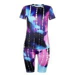 Load image into Gallery viewer, Print Top Tee and Shorts Co Ord Sets Loungewear With Marks

