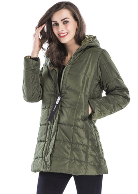 Lady Quilt Hoodie Jacket Outerwear From Fashion Riva