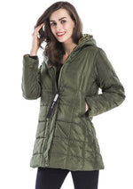 Load image into Gallery viewer, Lady Quilt Hoodie Jacket Outerwear From Fashion Riva
