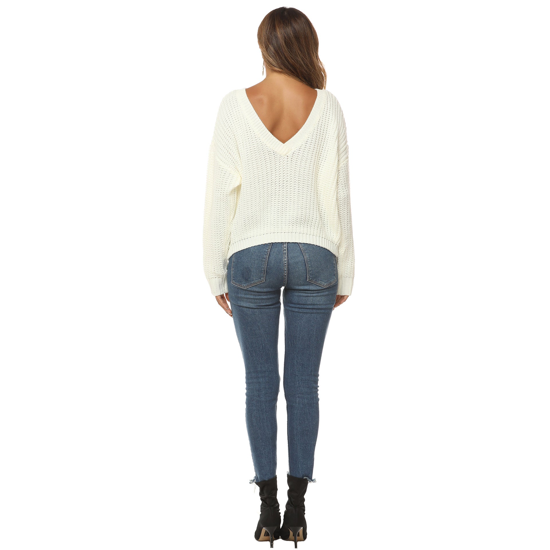 Chic V Back Sweaters for Winter Fall
