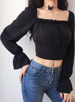 Load image into Gallery viewer, Tie Back Ruffle Crop Top Wholesale for Womens
