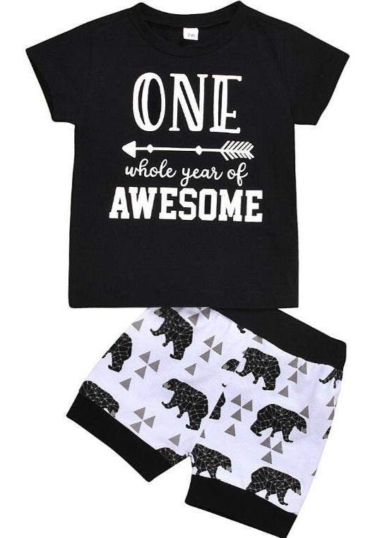 Baby Toddler Boy Tee And Short Sets Outfit Online Supply