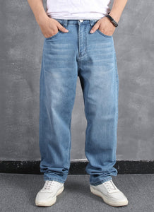 Garment Factory Wholesale Wide Leg Straight Jeans for Man