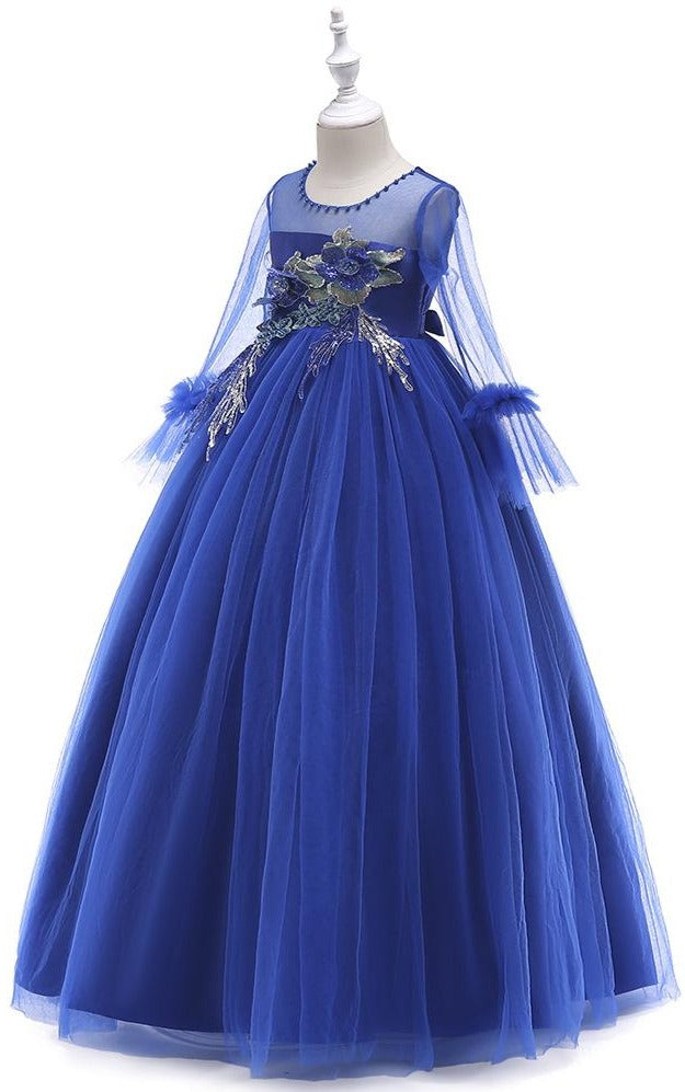 Kids Girl Party Puff Prom Organza Dress Online Supply For Clothes Stores