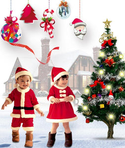 Kids Girls Christmas Santa Claus Dress