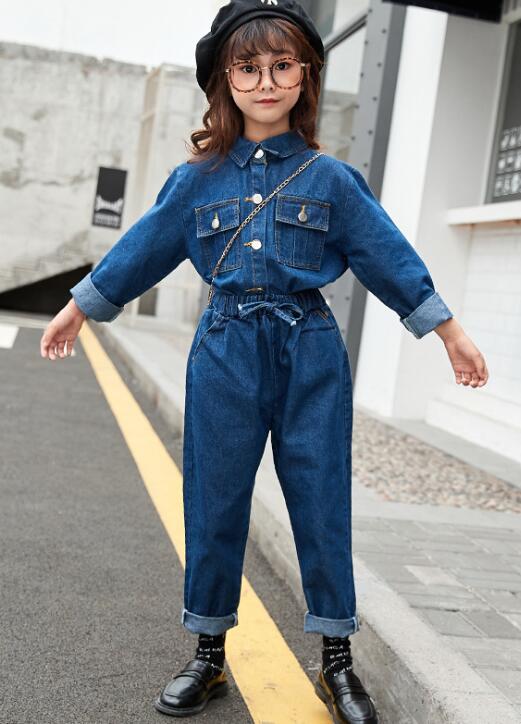 Online Wholesale Girl'sDenim jacket And Jeans Two Piece Sets