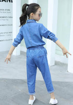 Load image into Gallery viewer, Online Wholesale Girl&#39;sDenim jacket And Jeans Two Piece Sets
