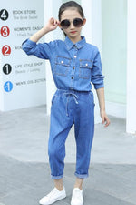 Load image into Gallery viewer, Online Wholesale Girl&#39;sDenim jacket And Jeans Two Piece Sets

