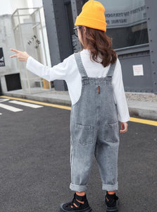 Garments Factory Online Wholesale Girl Denim Jumpsuit Two Piece Sets