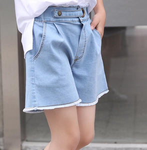 Chic Denim Shorts Trousers for Girl