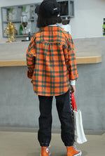 Load image into Gallery viewer, Long Sleeve Plaid Shirts for Girls
