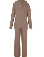 Load image into Gallery viewer, Hoodie Sweater Top and Wide Leg Trousers Co Ord Sets Outfit
