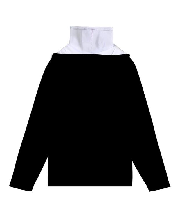 Plus Curve Print Hooded Veil Mask Outerwear Coats