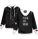 Load image into Gallery viewer, Plus Curve Hooded Destructed Denim Jacket Coats for Young
