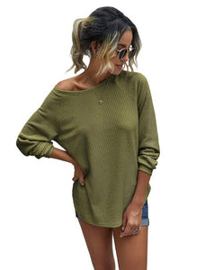 Knit Round Neck Top Shirts Wholesale