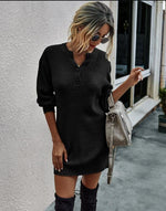 Load image into Gallery viewer, Chic Knit Mini Dress Shopp Online

