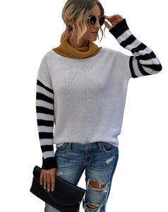 Colour Contrast Knitted Sweaters Wholesale On Fashionriva