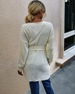 Load image into Gallery viewer, Chic Belt Long Sleeve Sweaters
