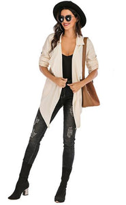 Chic Long Blazer Coats Outerwear For Women
