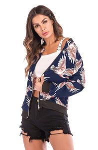 Casual Print Jacket Outerwear Wholesalers