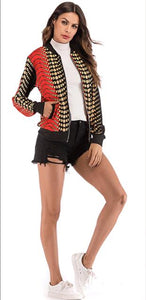 Casual Print Jacket Outerwear Wholesalers
