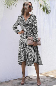 Plus Curve Stripe Midi Dresses Fashion Shopping