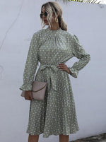 Load image into Gallery viewer, Chic Polk Dot Ruch Midi Dresses for Women
