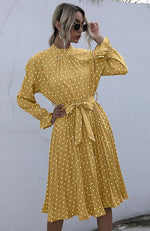 Load image into Gallery viewer, Chic Polk Dot Ruch Midi Dresses for Women
