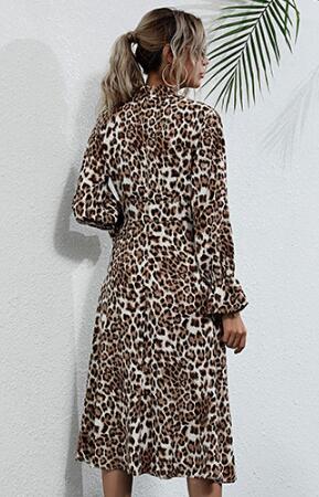 Chic Leopard Print Midi Dresses Wholesalers