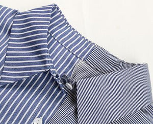 Designer Color Contrast Stripe Shirt Dress Shopping On Fashionriva