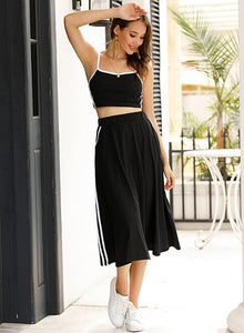 Latest Designer Styles Two Piece Midi Dresses Skirt On Fahionriva