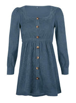 Load image into Gallery viewer, Corduroy Mini Dress OEM Custom Made
