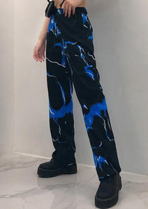 Trendy High Rise Print Straight Bottom Pants Shopping