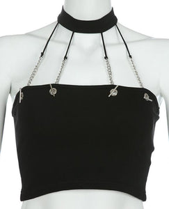 Metal Chain Straps Bandeau for Lady