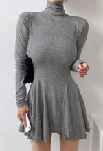 Load image into Gallery viewer, Ruffle Turtle Neckline Mini Dress Shopping On Fashionriva
