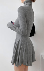 Ruffle Turtle Neckline Mini Dress Shopping On Fashionriva
