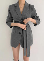 Load image into Gallery viewer, Waist Belted Blazer Suits Outerwear From Fashion Riva
