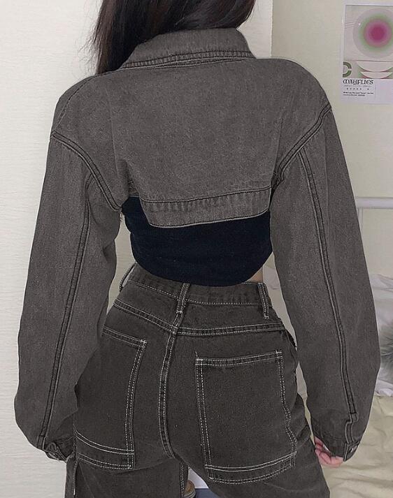 Fashion Riva Denim Crop Jacket for Womens