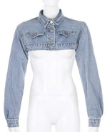 Load image into Gallery viewer, Fashion Riva Denim Crop Jacket for Womens
