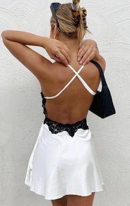 Backless Strappy lace Mini Dresses Wholesale On Fashion Riva