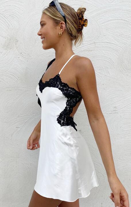 Backless Strappy lace Mini Dresses Wholesale On Fashion Riva