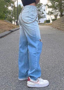 Gradient Color Destructed Denim Jeans OEM Custom Made