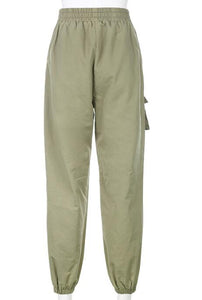 Zipper Leg Color Contrast Cargo Pants Wholesalers